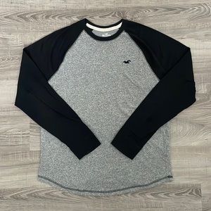 Men’s Hollister Baseball Shirt Size XL Gray/Black Soft cotton blend